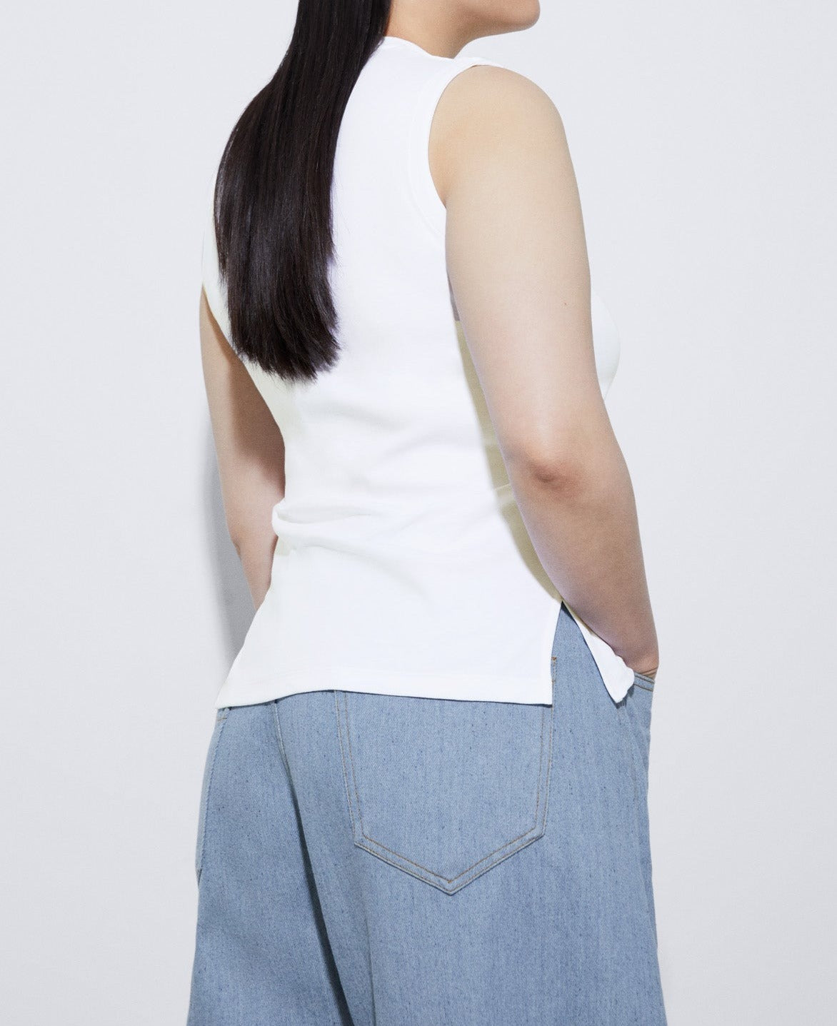 Women T-Shirt (Short Sleeve) | White Cotton Crew Neck T-Shirt by Spanish designer Adolfo Dominguez