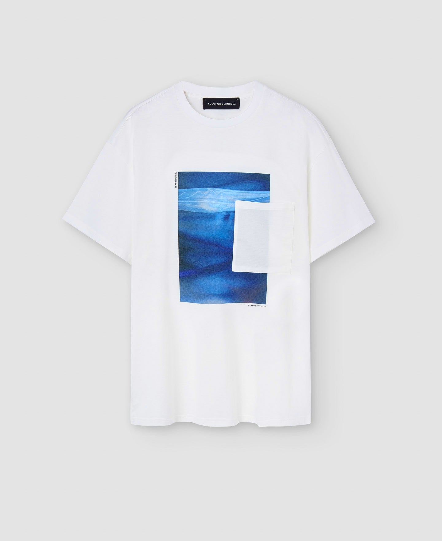Men T-Shirt (Short Sleeve) | White Cotton T-Shirt by Spanish designer Adolfo Dominguez
