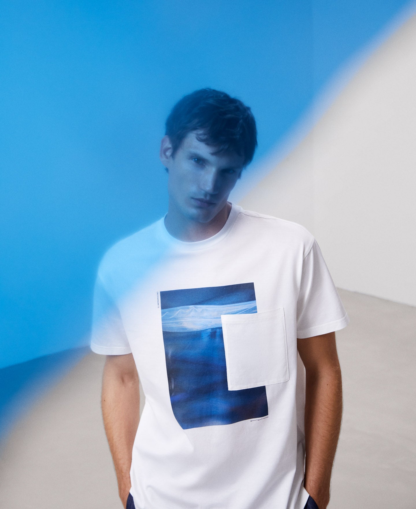 Men T-Shirt (Short Sleeve) | White Cotton T-Shirt by Spanish designer Adolfo Dominguez