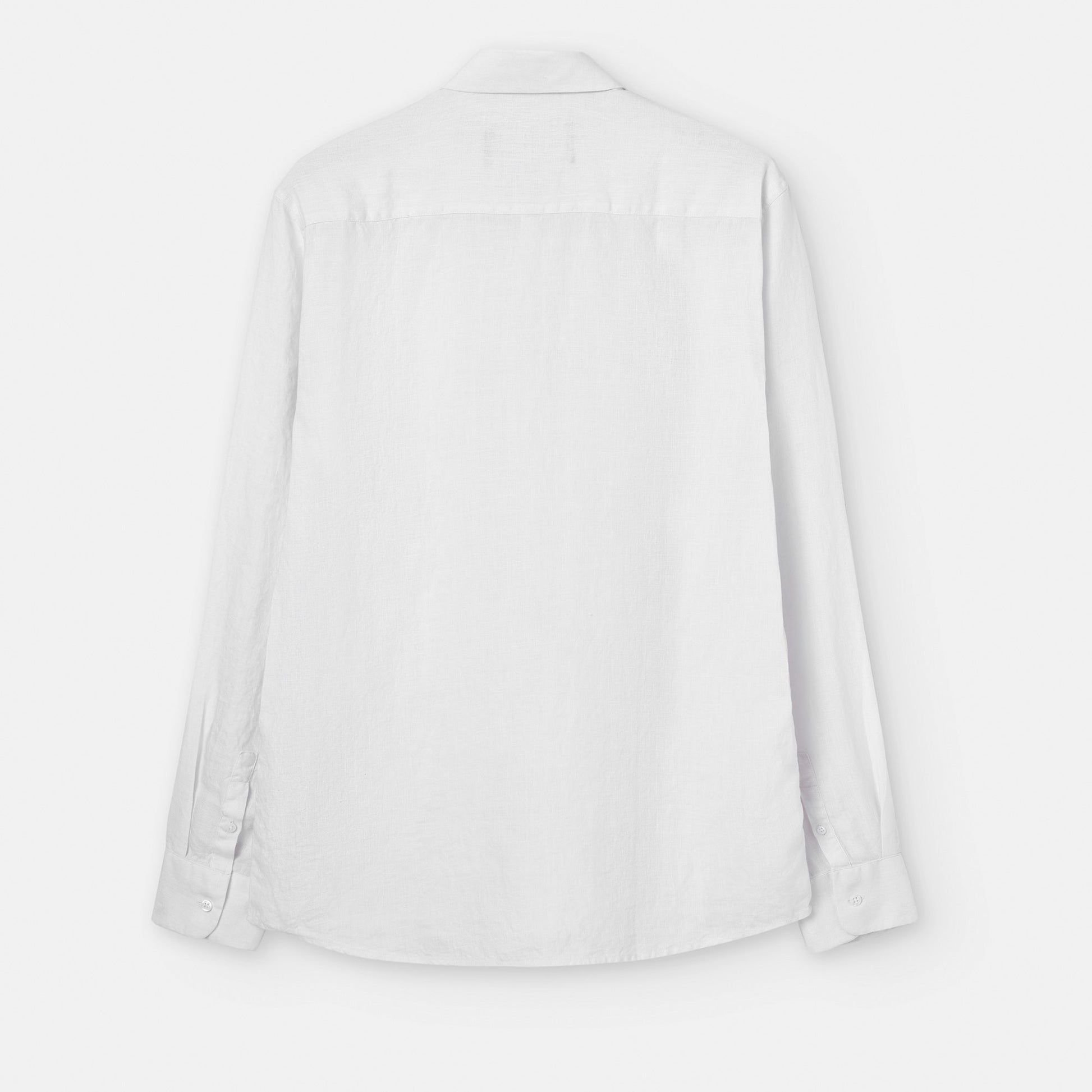 Men Shirt | White Linen Lapel Collar Shirt by Spanish designer Adolfo Dominguez
