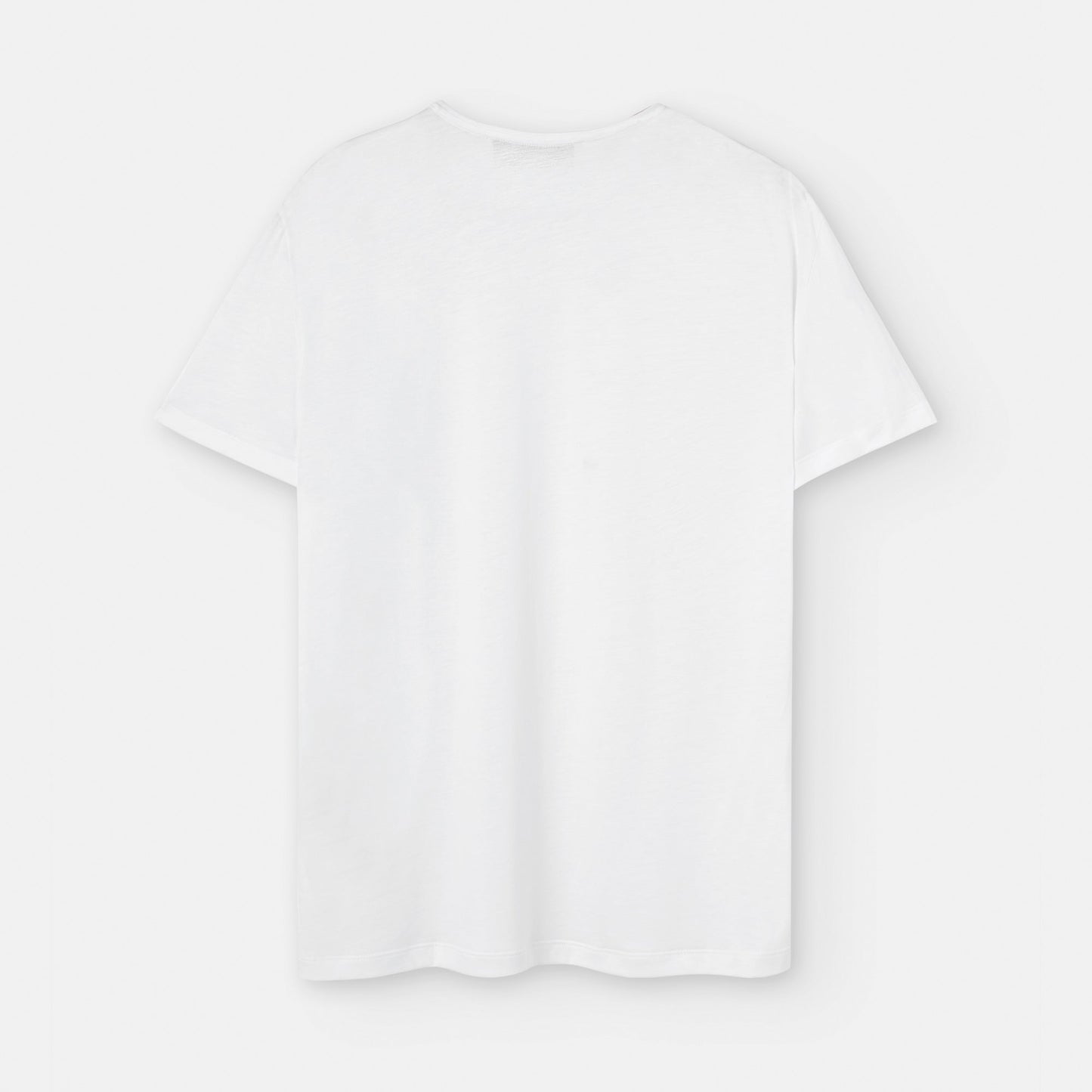 Men T-Shirt (Short Sleeve) | White Lyocell Crew Neck T-Shirt by Spanish designer Adolfo Dominguez