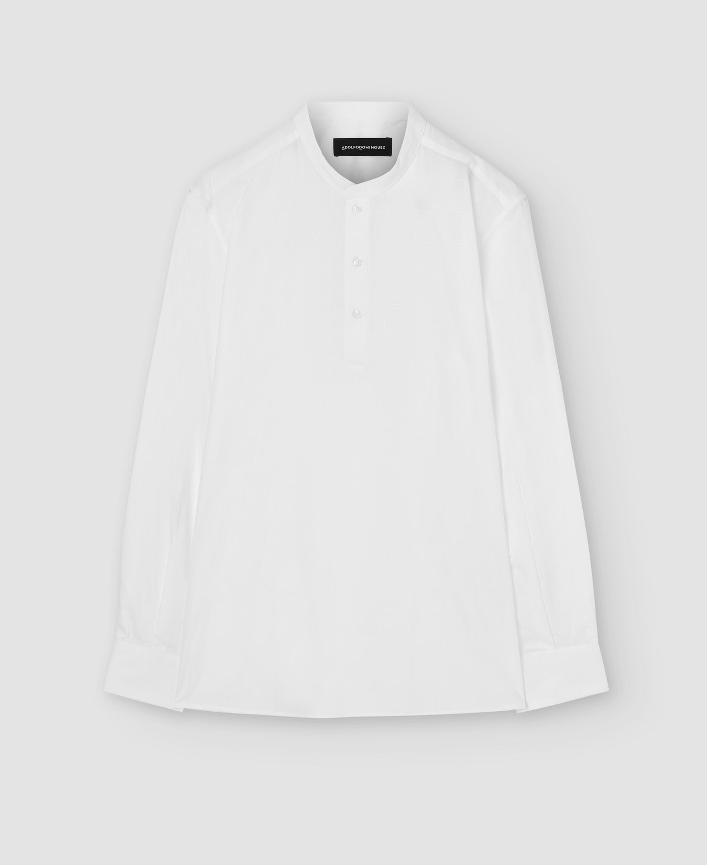 Men Shirt | White Organic Cotton Baker'S Shirt by Spanish designer Adolfo Dominguez