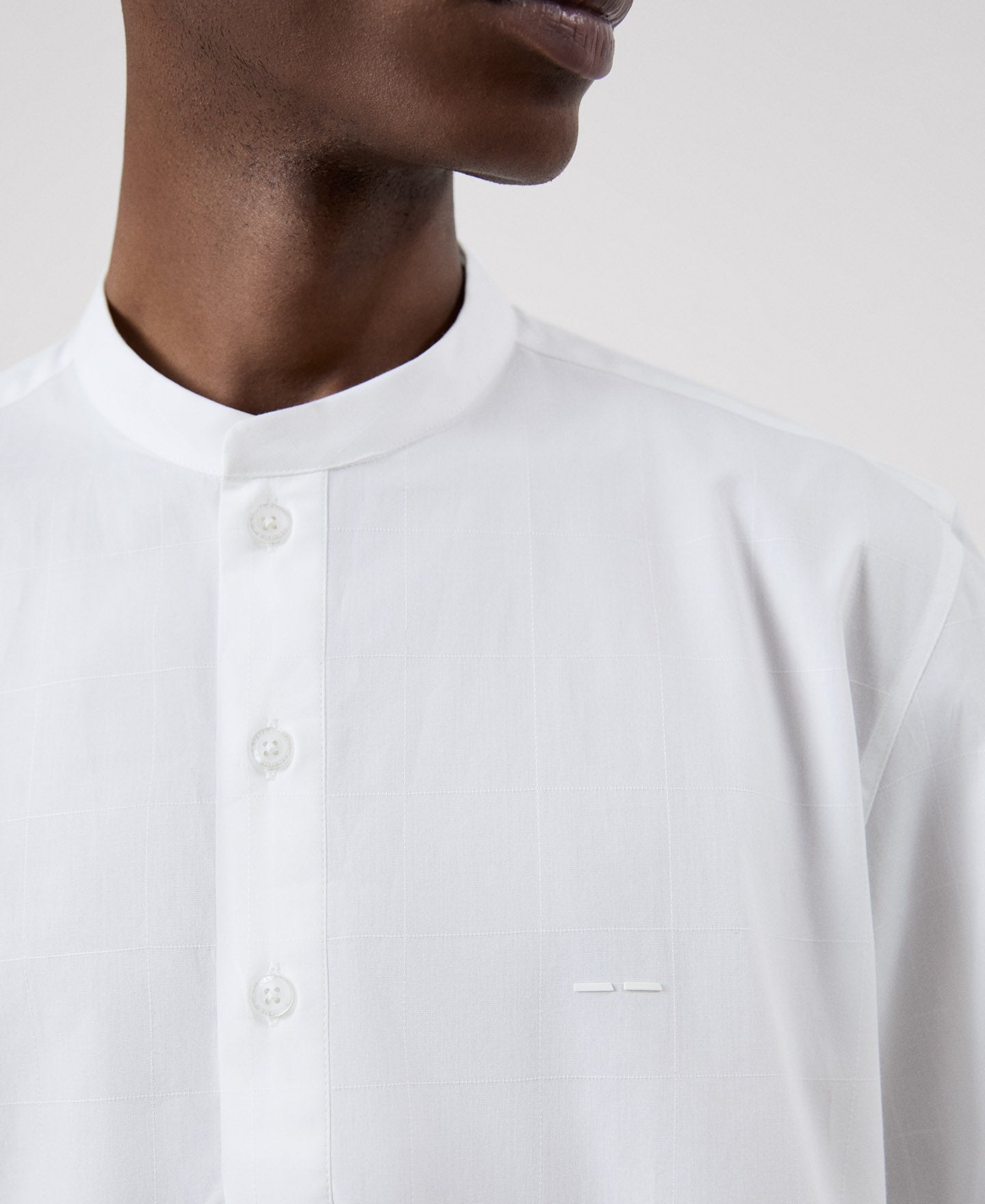 Men Shirt | White Organic Cotton Baker'S Shirt by Spanish designer Adolfo Dominguez