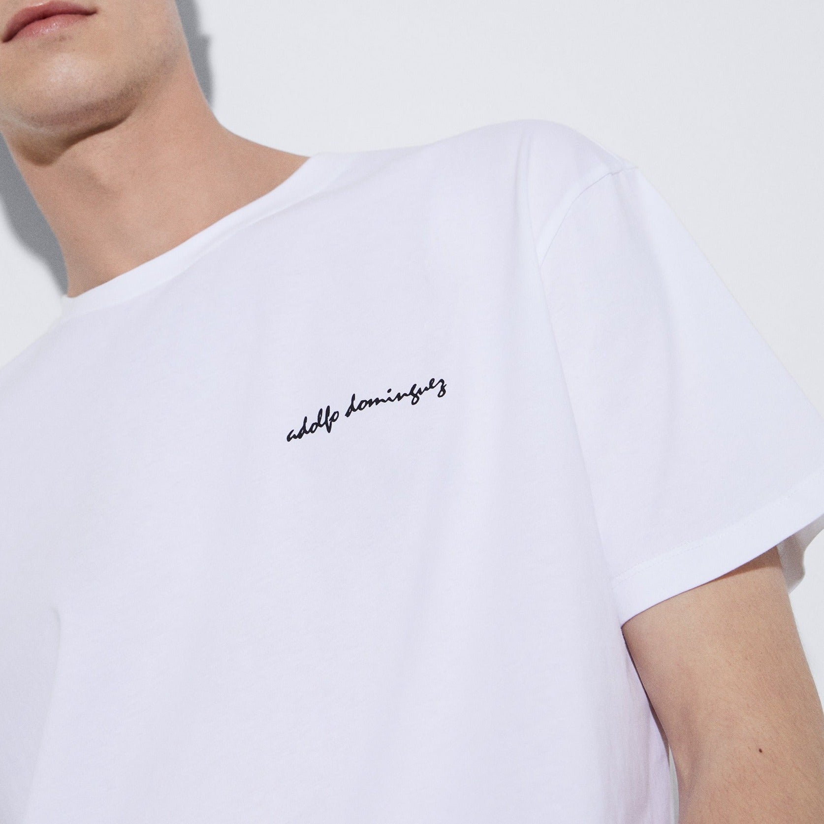 Men T-Shirt (Short Sleeve) | White Organic Cotton Oversize T-Shirt by Spanish designer Adolfo Dominguez