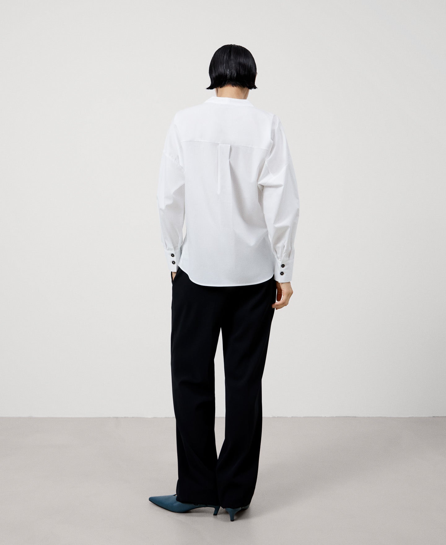 Women Shirt | White Organic Cotton Womens Shirt by Spanish designer Adolfo Dominguez