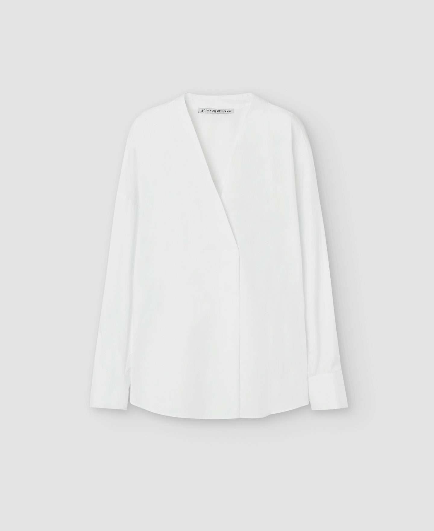 Women Shirt | White Organic Cotton Womens Shirt by Spanish designer Adolfo Dominguez