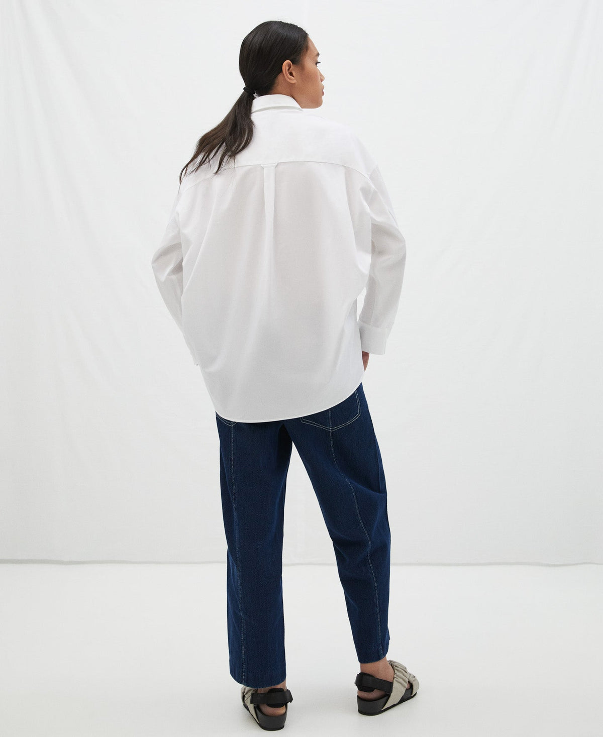 Women Shirt | White Oversize Cotton Shirt by Spanish designer Adolfo Dominguez
