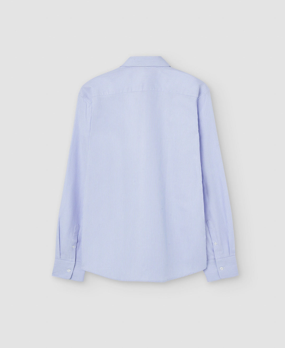Men Shirt | White/Blue Stripe Cotton Button-Down Shirt by Spanish designer Adolfo Dominguez