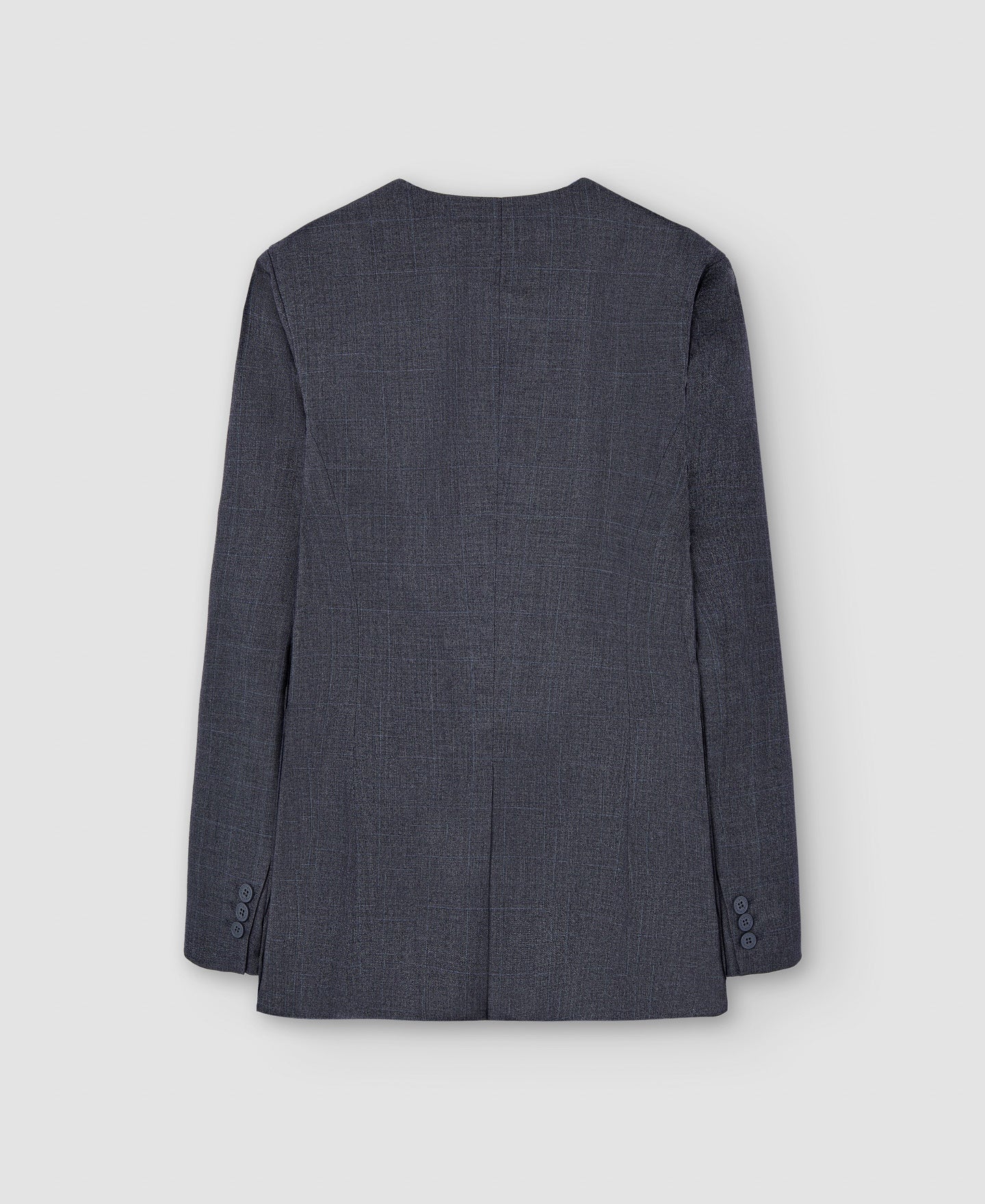 Women Structured Jacket | White/Grey Melange Tailored Jacket by Spanish designer Adolfo Dominguez