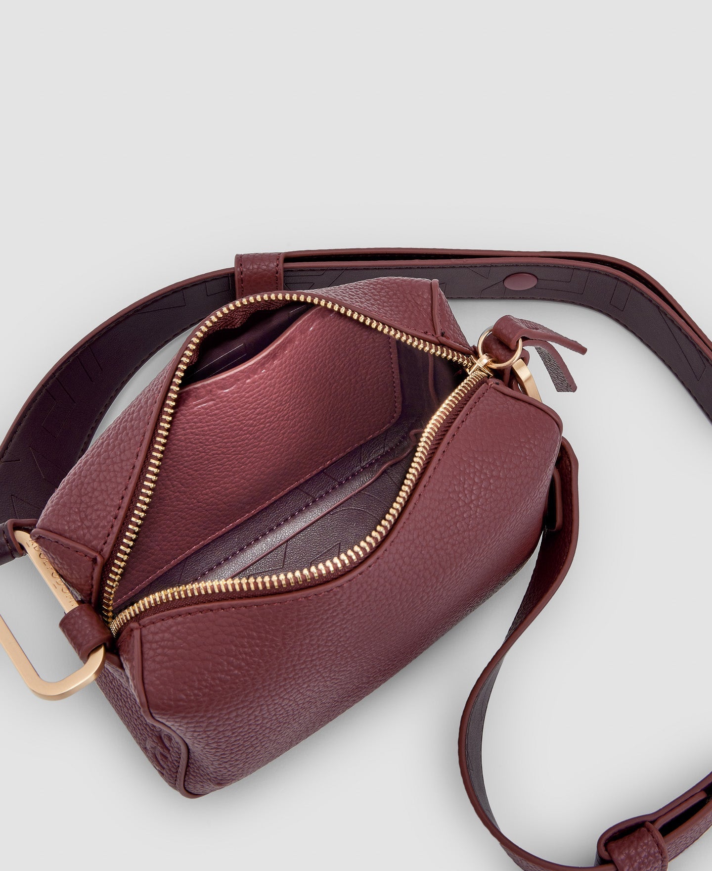Women Bags | Wine Recycled Materials Shoulder Bag by Spanish designer Adolfo Dominguez