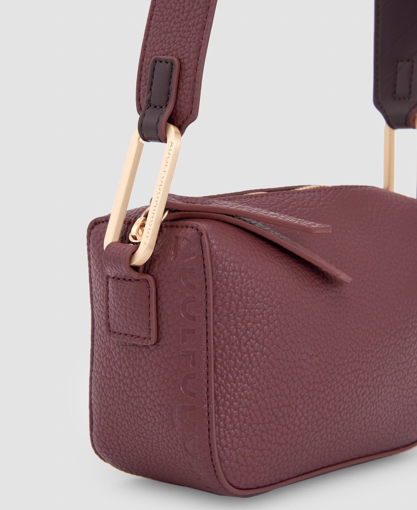 Women Bags | Wine Recycled Materials Shoulder Bag by Spanish designer Adolfo Dominguez