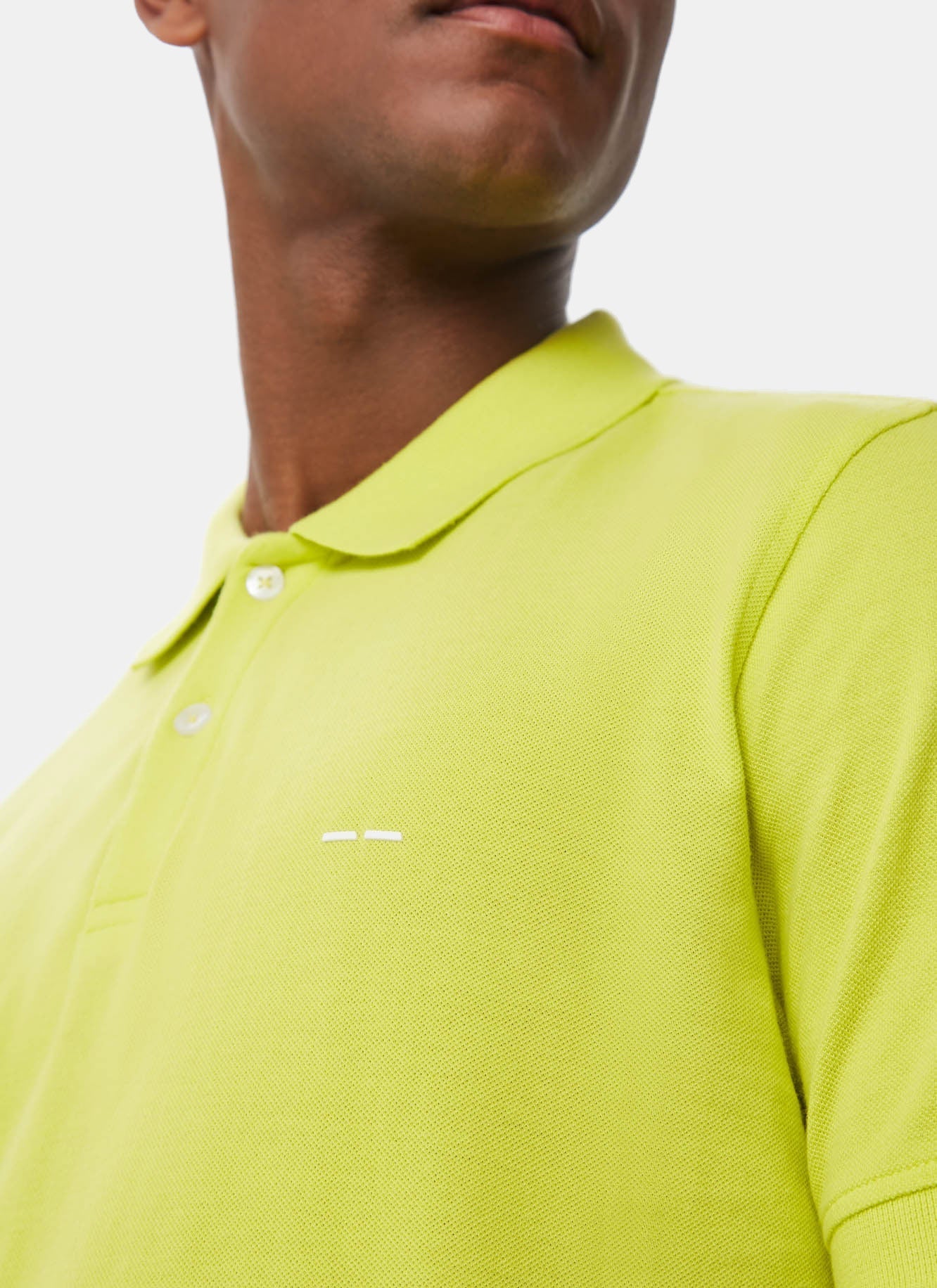 Men Polo | Yellow Cotton Pique Washed Polo Shirt by Spanish designer Adolfo Dominguez