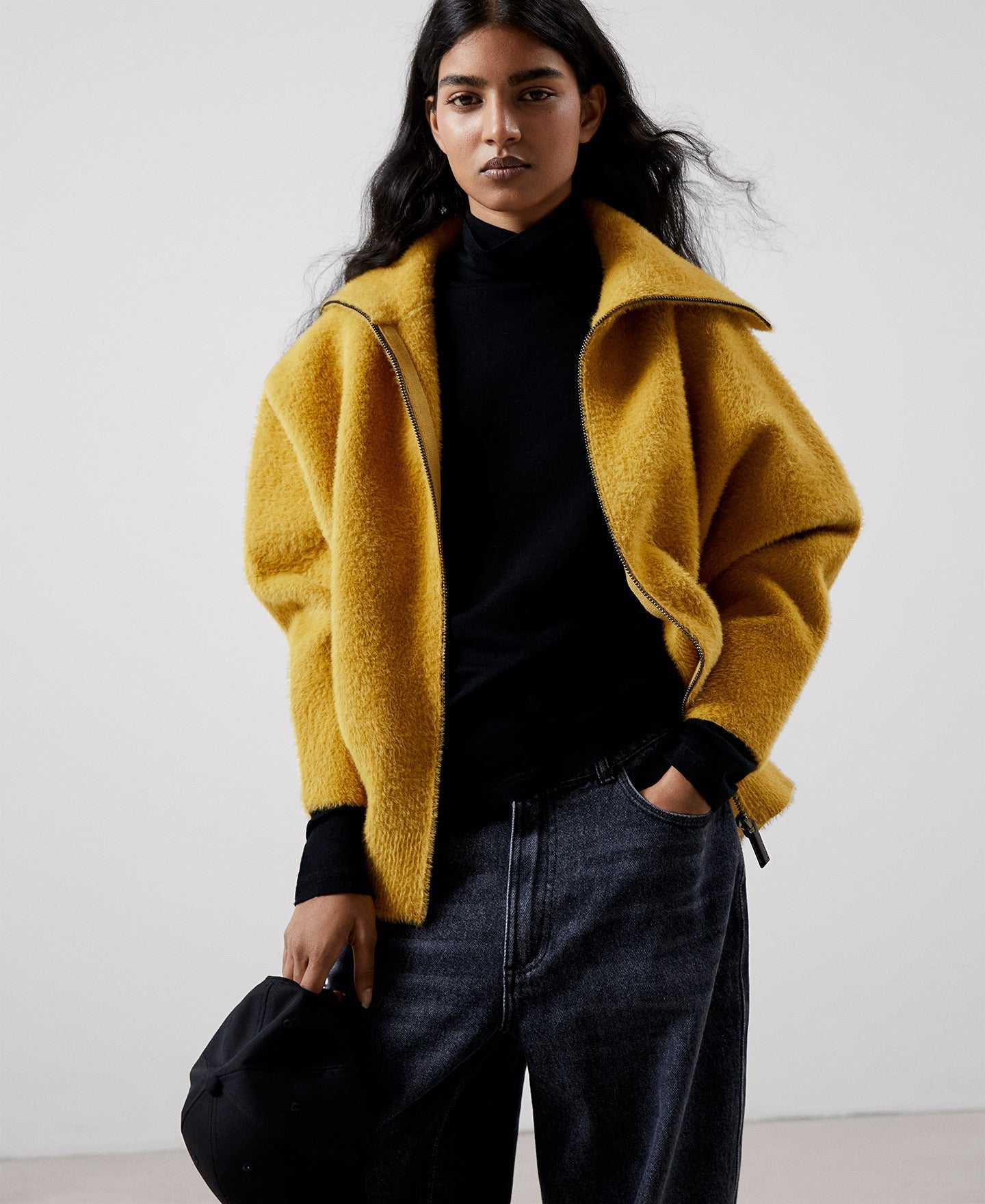 Women Knit Jacket | Yellow Jacket by Spanish designer Adolfo Dominguez