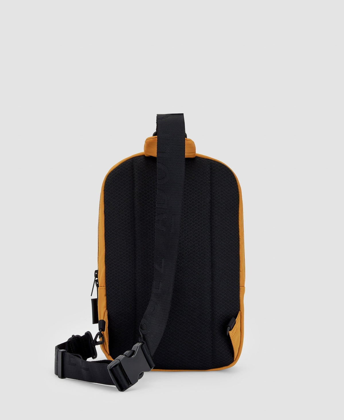 Men Bags | Yellow Turmeric Recycled Polyester Backpack Shoulder Bag by Spanish designer Adolfo Dominguez