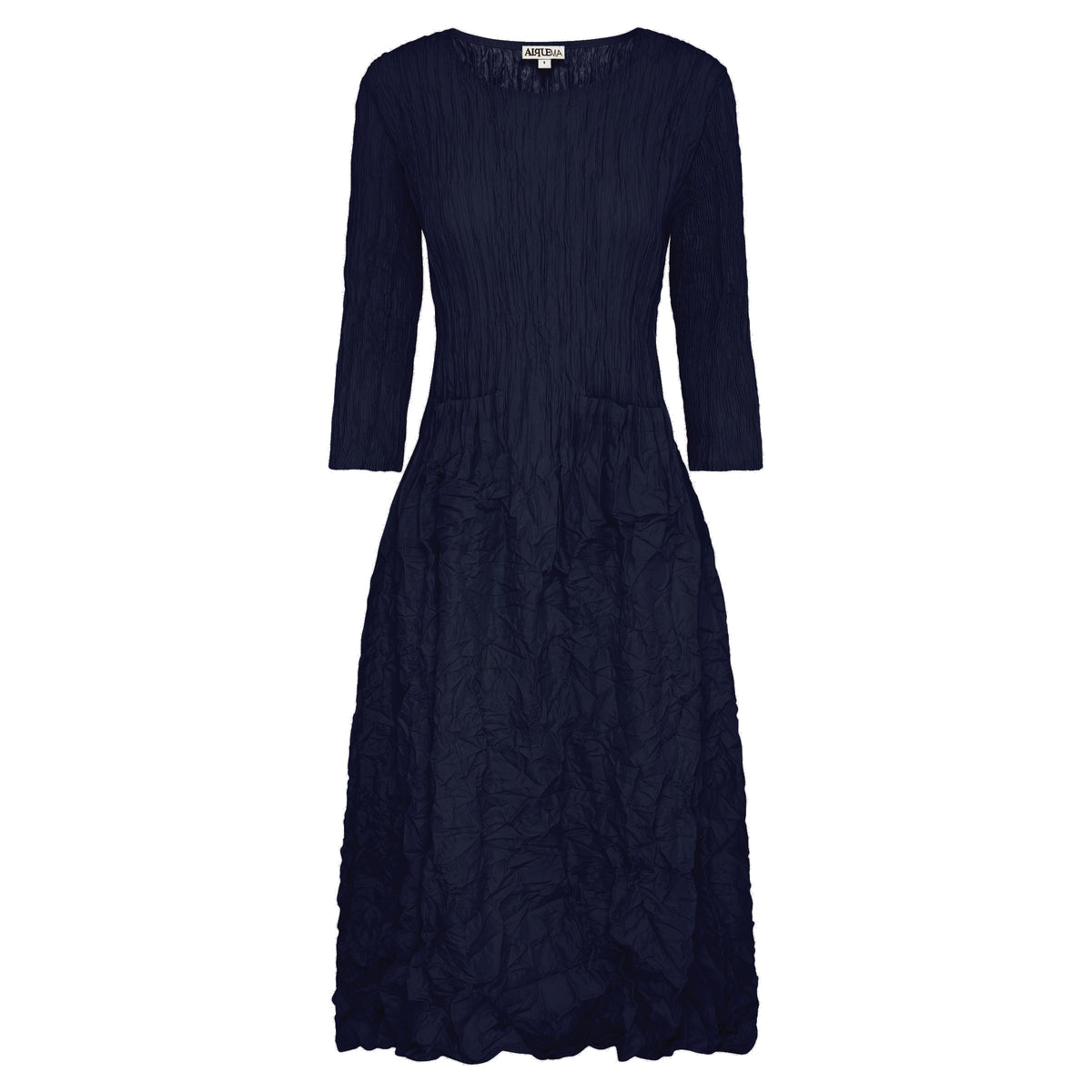 Alquema | 3/4 Sleeve Smash Pocket Dress / Midnight
