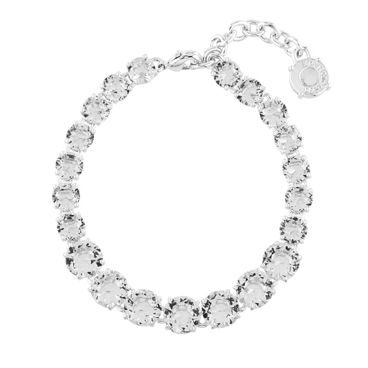 Silver One Row La Diamantine Luxurious Bracelet | AILD2523