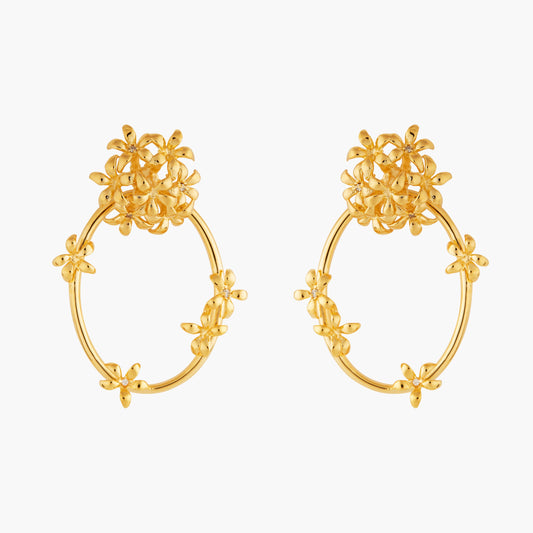 Star Jasmine Hoop Earrings