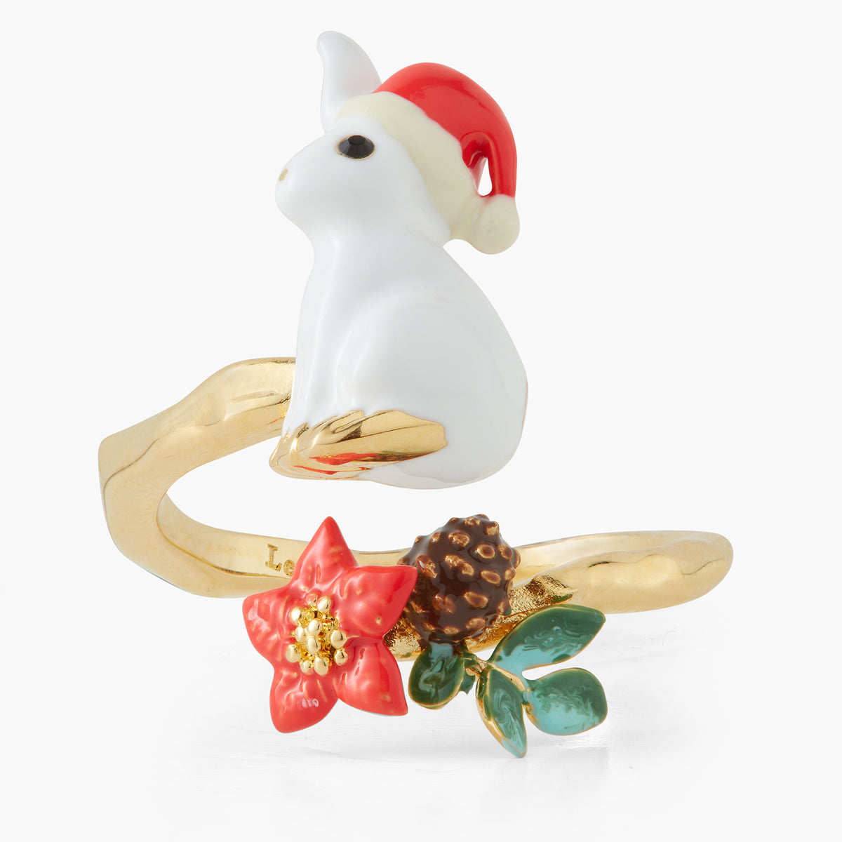 Enchanted Christmas Rabbit Adjustable Ring | AQNE6021