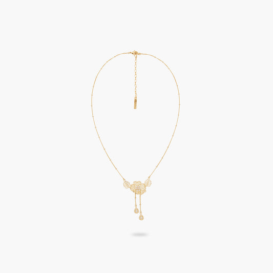 Gold Thread Pendant Fine Necklace