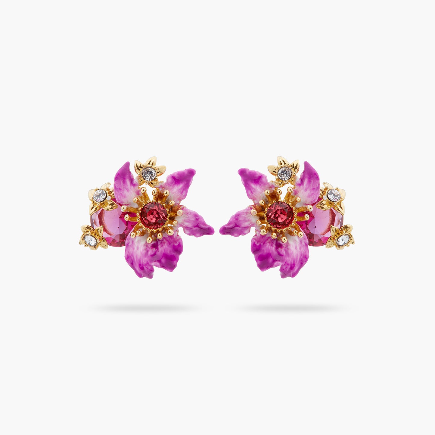 Purple Bauhinia Flower Sleeper Earrings | ARPA1071