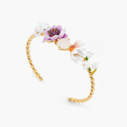 Boho 3 Flower Bangle Bracelet