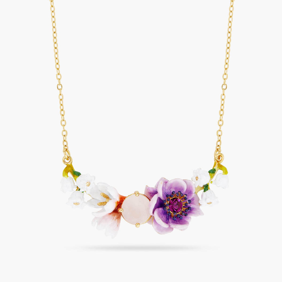 Boho 3 Flower Statement Necklace | ARPF3011