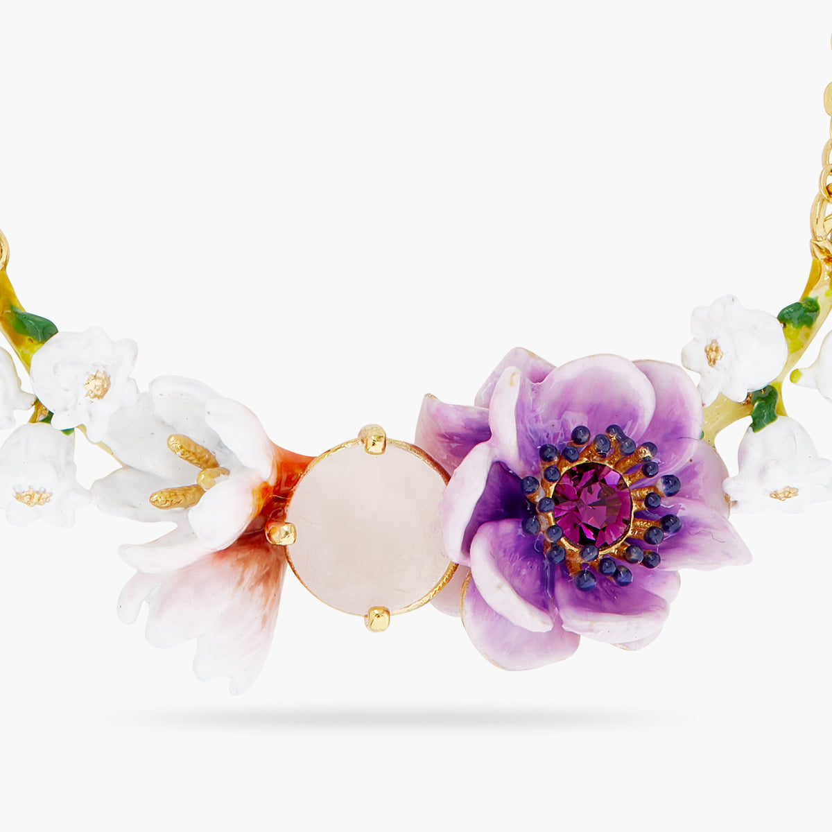 Boho 3 Flower Statement Necklace | ARPF3011