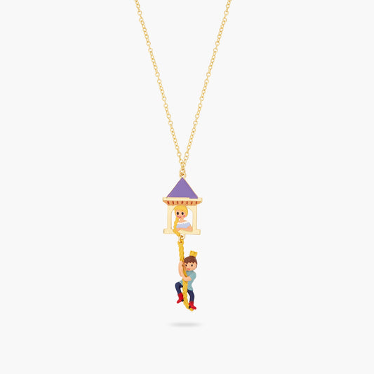 Enchanted Hair Princess And Prince Pendant Necklace