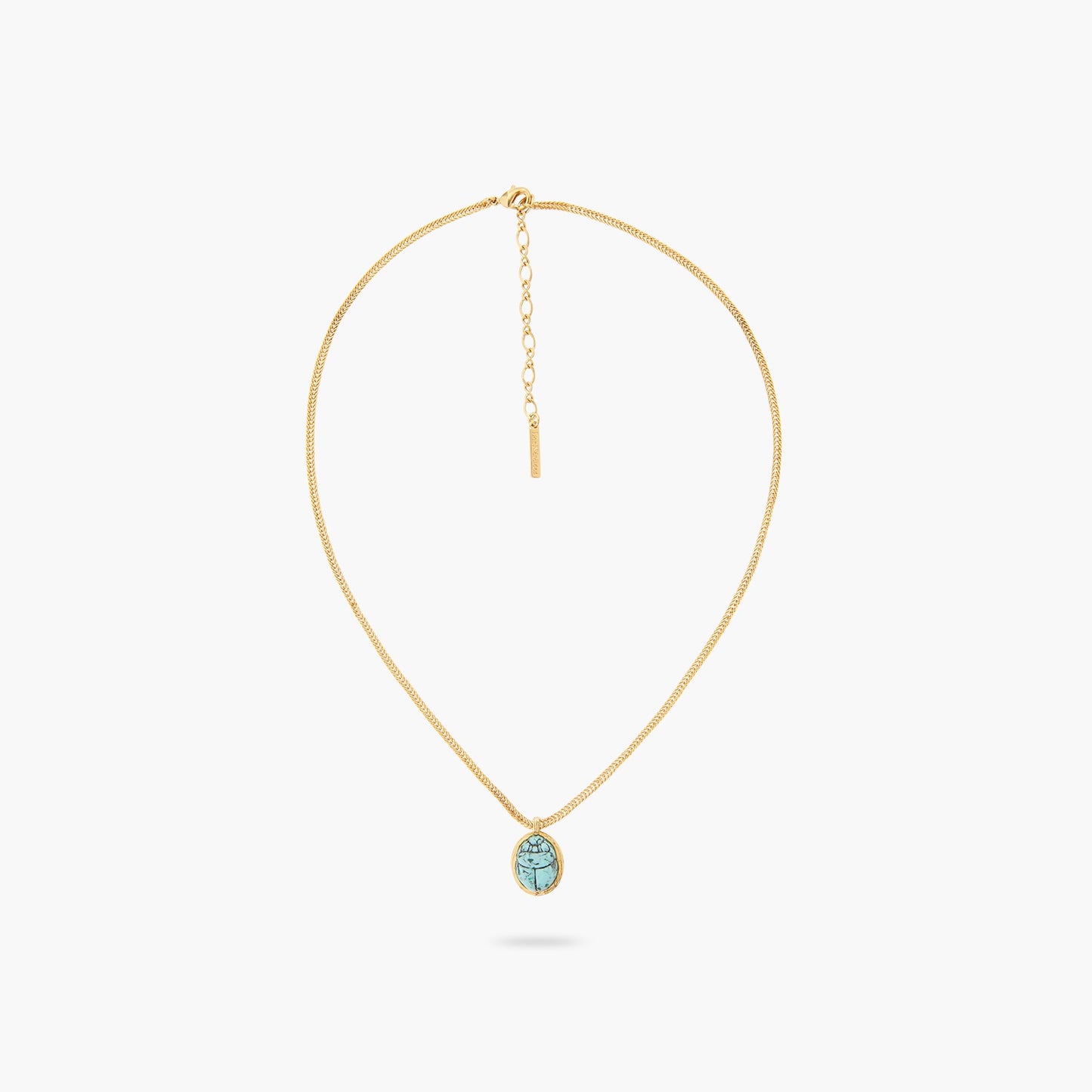 Turquoise Scarab Beetle Pendant Necklace | ASNI3031