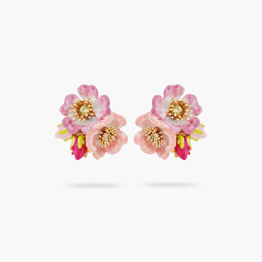 Wild Rose And Yellow Cristal Earrings | ASRF1011
