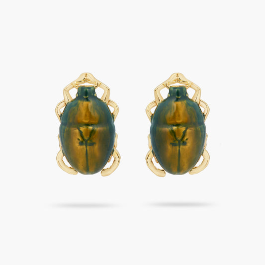 Iridescent Scarab Beetle Earrings | ASTM1121