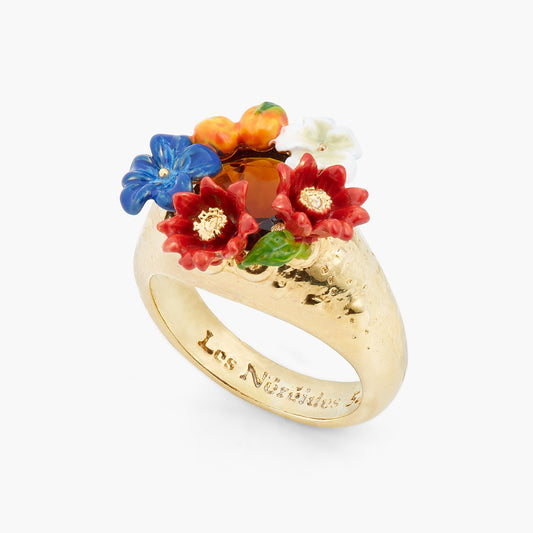 Flower And Clementine Cocktail Ring