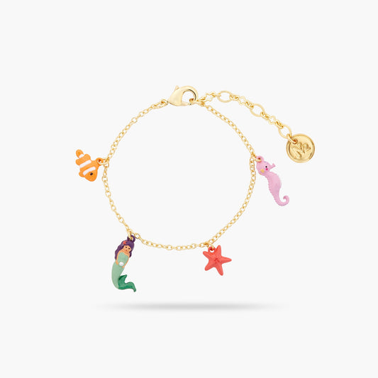 Mermaid And Marine Animal Charm Bracelet