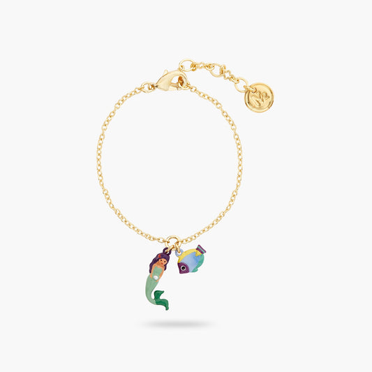 Mermaid And Tropical Fish Charm Bracelet
