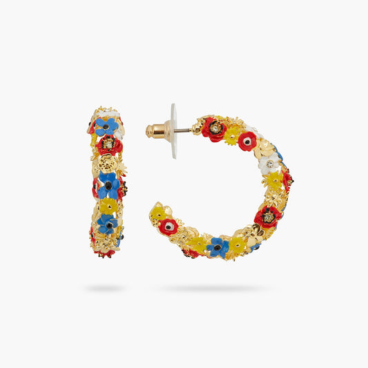 Wildflower Hoop Earrings