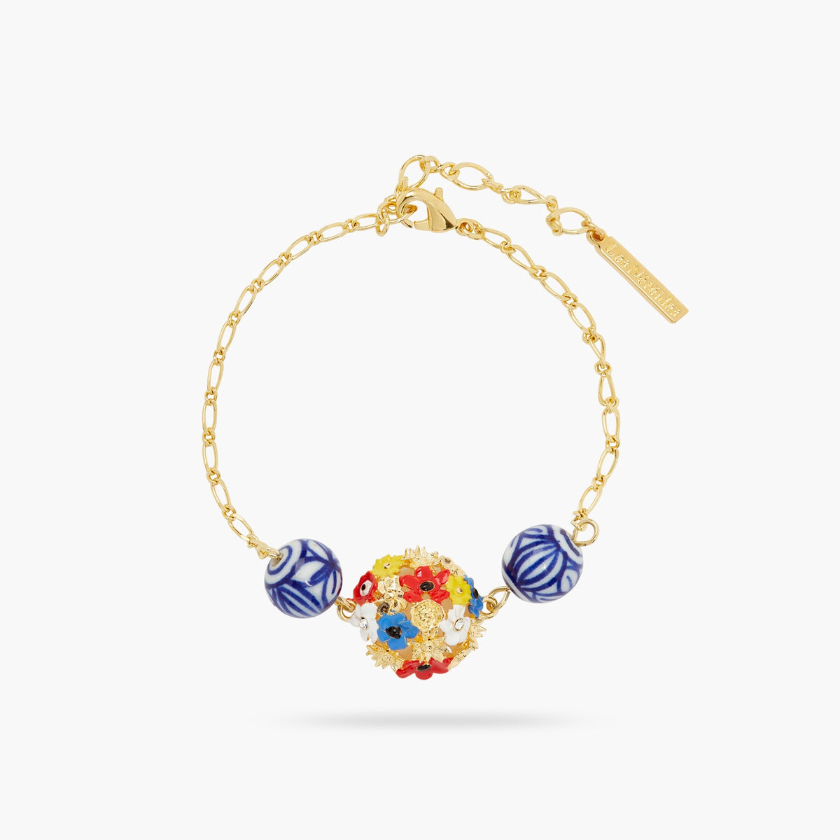 Fine Flower Bouquet And Ceramic Bead Bracelet | ATPO2031