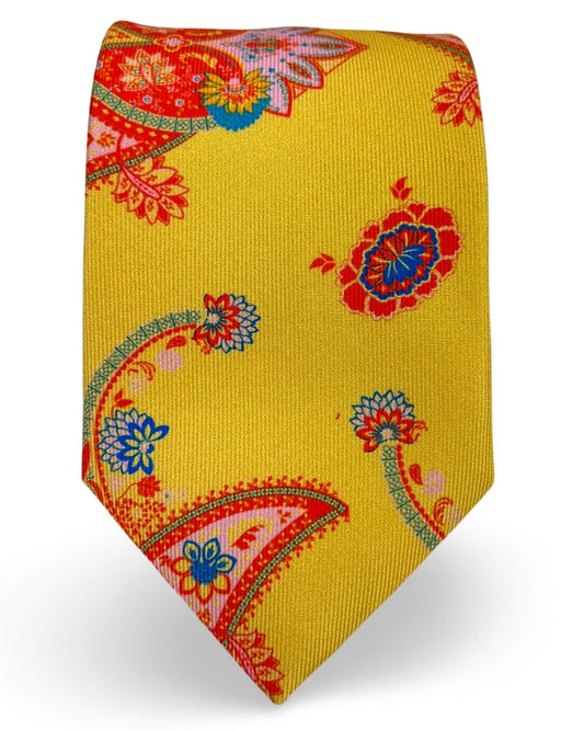 Amble Pattern Tie - Yellow