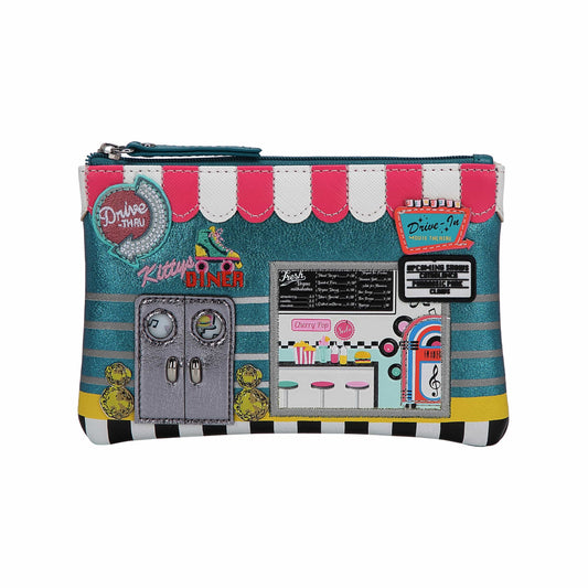 Kitty's Diner Zipper Coin Purse