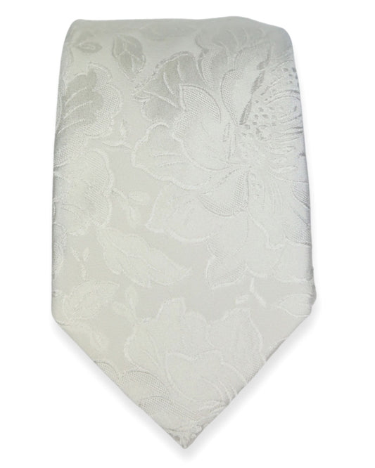 Fable Floral White Italian Collection Tie