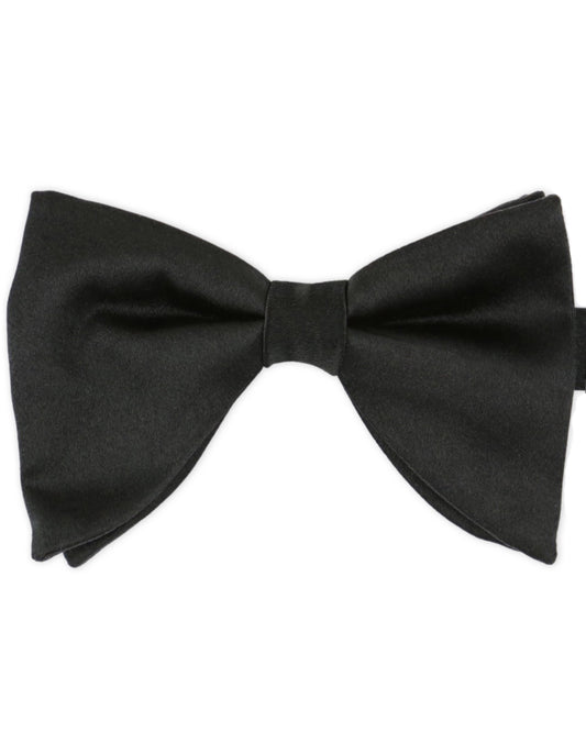 Floppy Black Floppy Silk Bow Tie