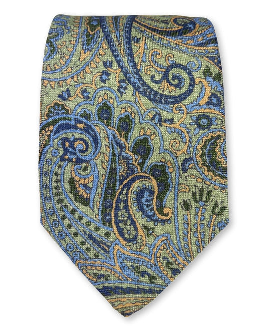 Perugia Paisley Tie - Green