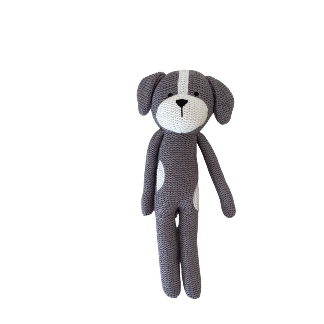 Love Persimmon - Eco Knitted Animal Rattle - Dog - 100% Cotton - Gentle ...