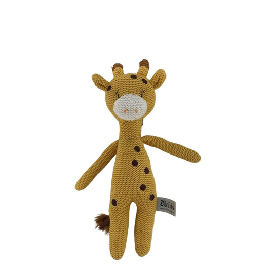 Eco Knitted Animal Rattle - Giraffe