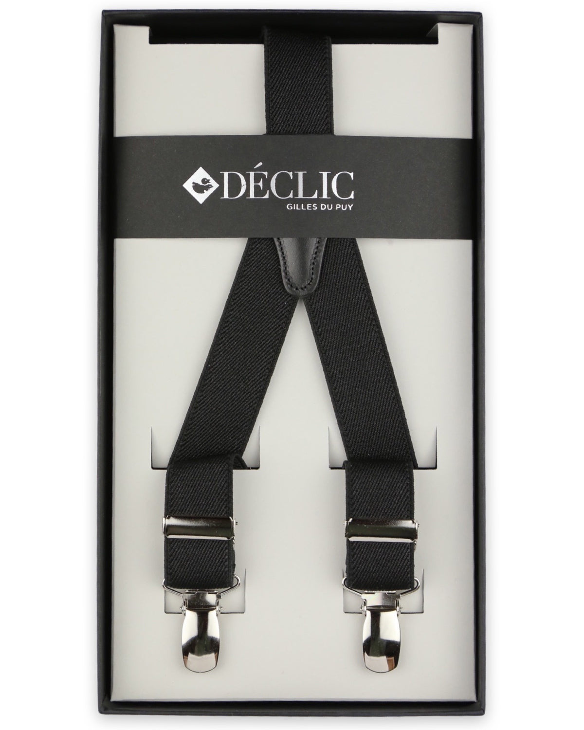 Plain Black Bb Braces Plain 25Mm Clip