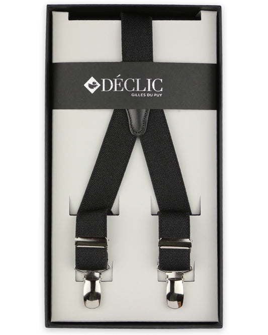 Plain Black Bb Braces Plain 25Mm Clip