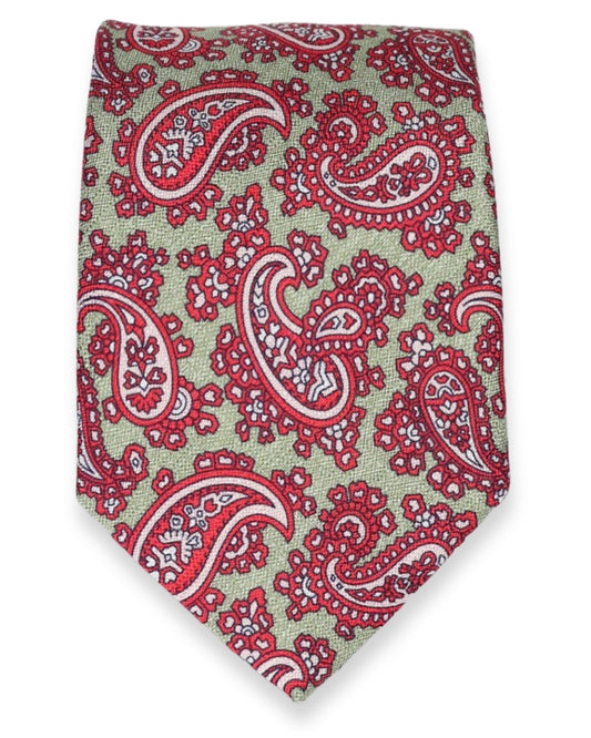 Regimental Paisley Tie - Red