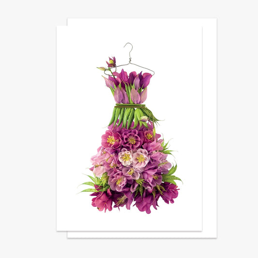 Aquilegia Dress Greeting Card