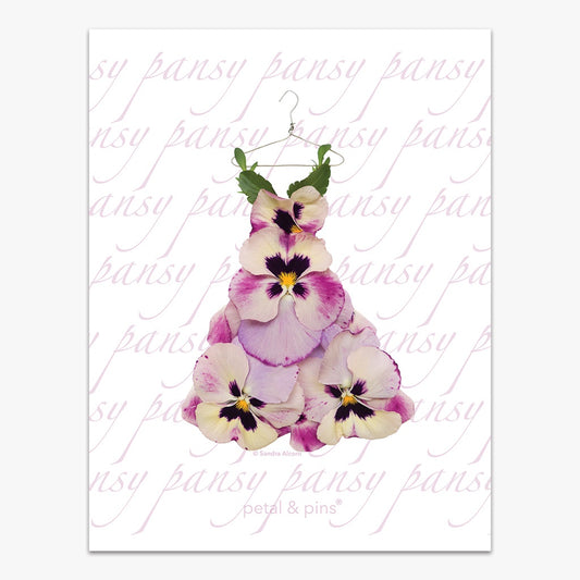 Pansy Dress Tea Towel